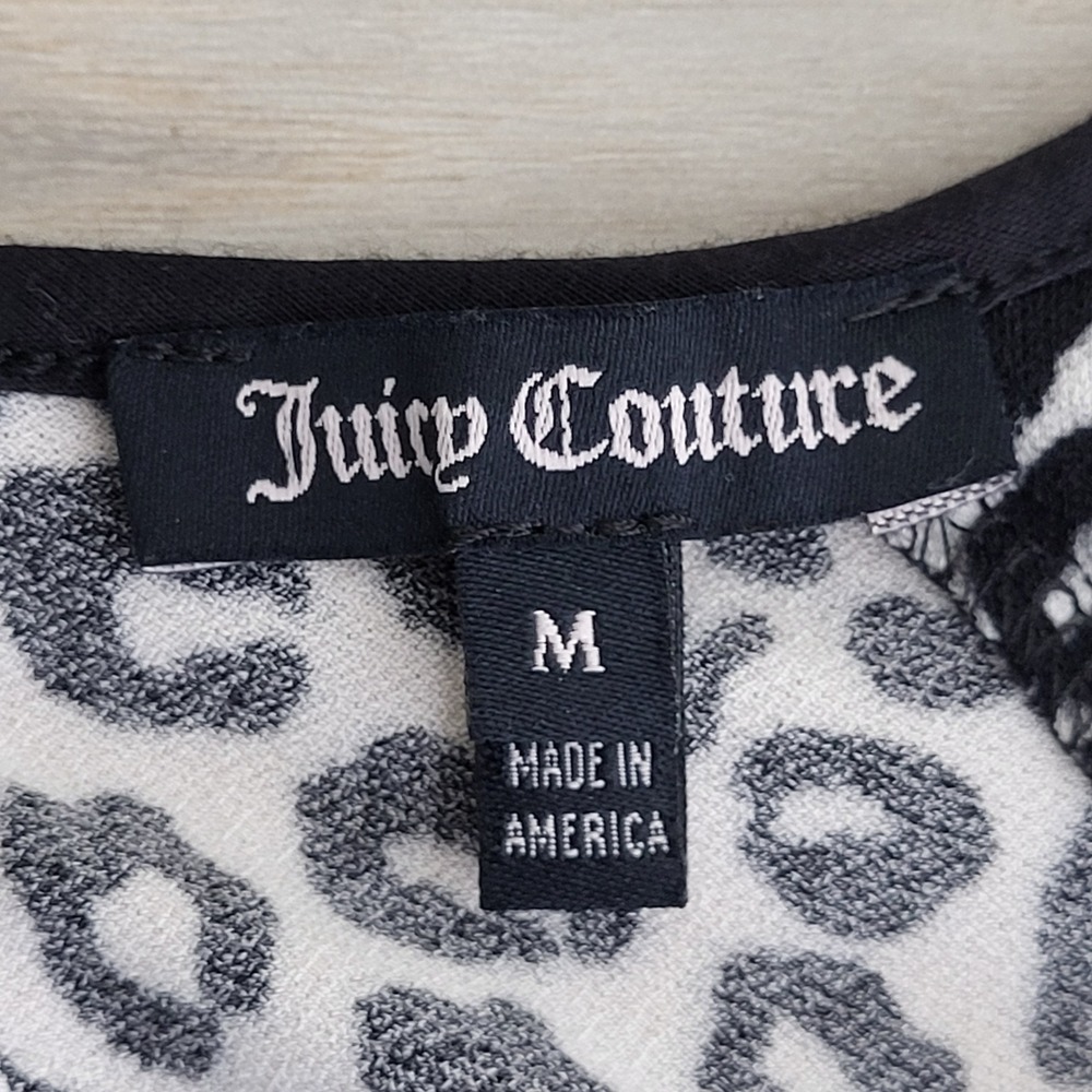 Juicy Couture Leopard Print Ruched Sheath Dress Keyhole Back Size M Y2K - Picture 3 of 12